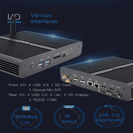 Hystou P05B-I7-5500U-2C Mini PC 8GB+256GB Fanless Compact by HYSTOU