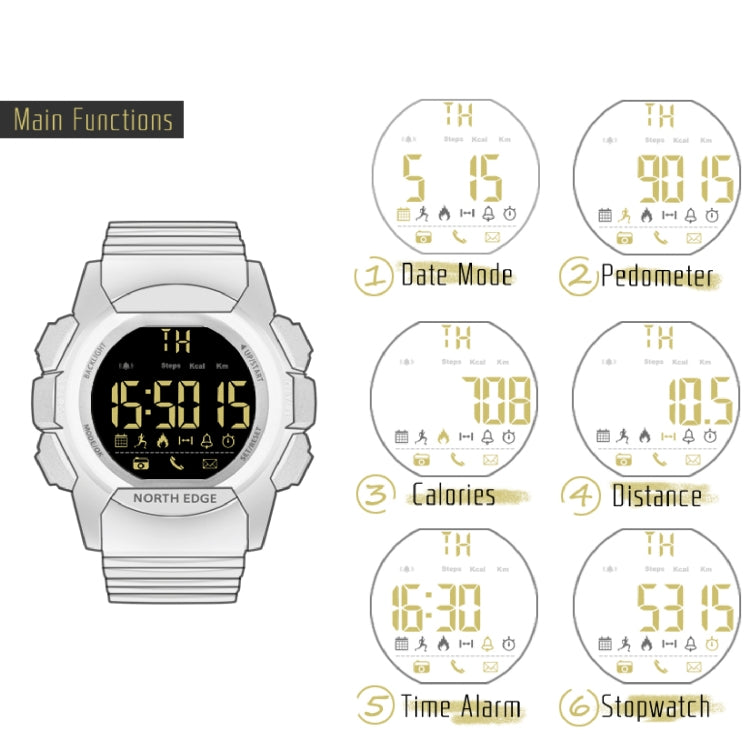 North Edge AK Reloj Inteligente Impermeable 100m Bluetooth