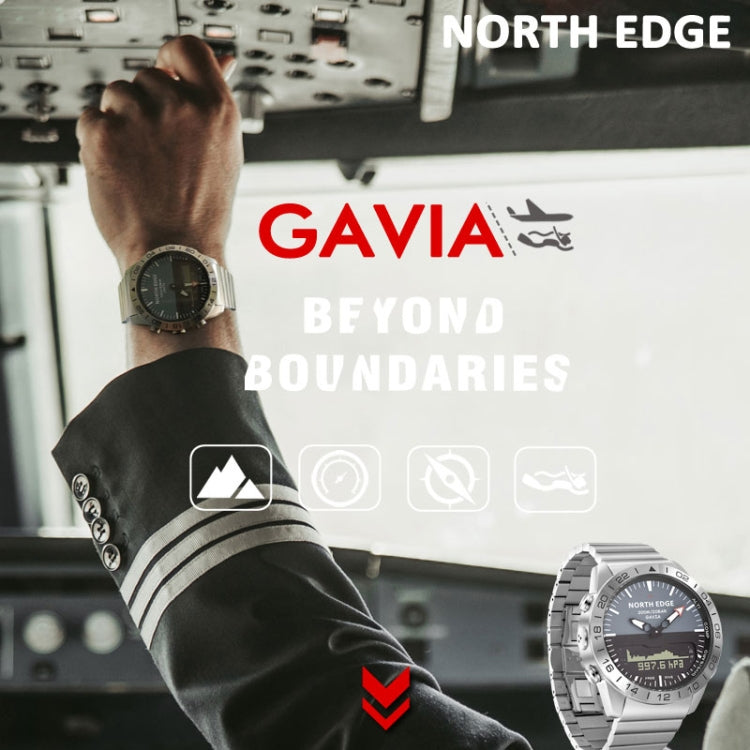 North Edge GAVIA Reloj Inteligente Deportivo 100 m Resistencia Buceo