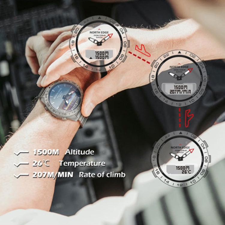 North Edge GAVIA Reloj Inteligente Deportivo 100 m Resistencia Buceo