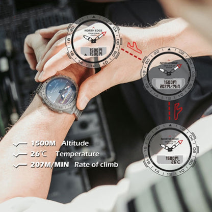 North Edge GAVIA Reloj Inteligente Deportivo 100 m Resistencia Buceo