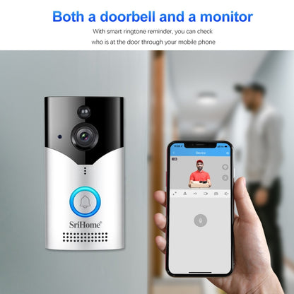 SriHome DH002 Timbre Inteligente con Video WiFi 1080P Hogar Seguro