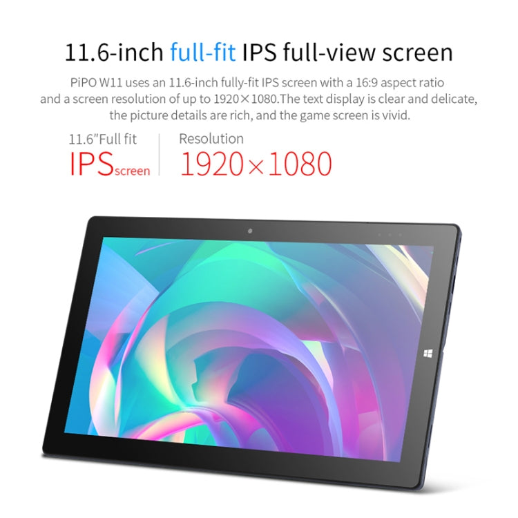 PiPO W11 2 en 1 Tablet PC, 11.6 Pulgadas, 8GB+128GB, Bluetooth 5.1
