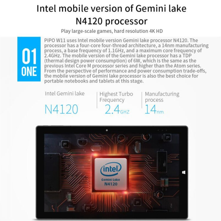 PiPO W11 Tablet 2 en 1, 11.6 Pulgadas, 8GB+128GB+256GB SSD, Bluetooth 5.1