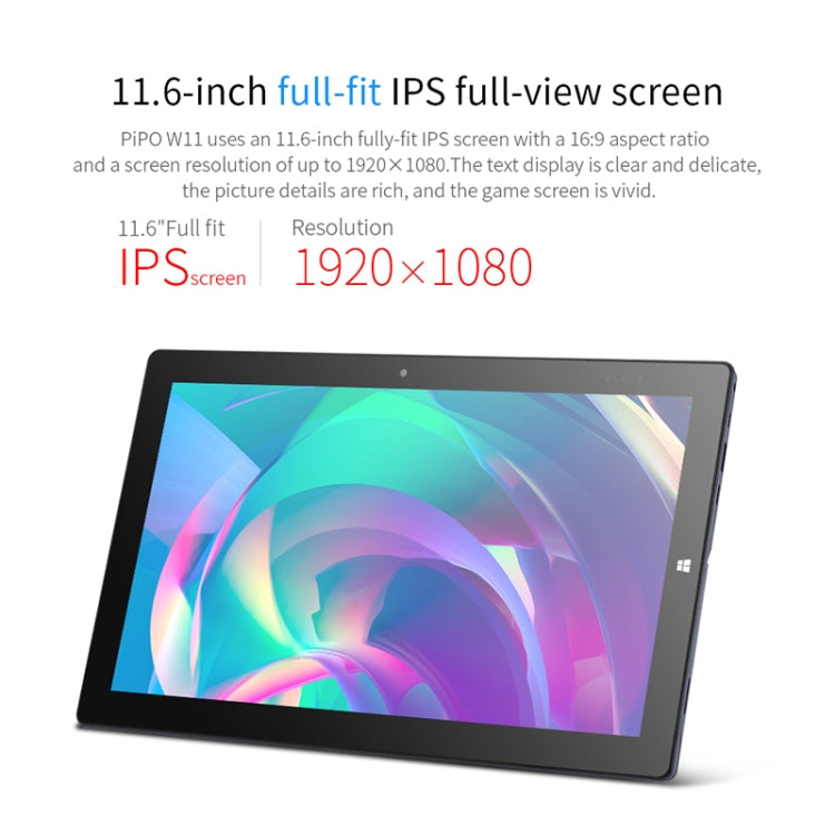 PiPO W11 2 en 1 Tablet PC, 11.6 Pulgadas, 8GB+128GB SSD, Bluetooth 5.1