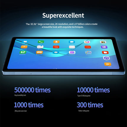 BDF P60 Tablet PC 10.36 Pulgadas 8GB RAM 128GB ROM Android 11 Dual SIM Bluetooth WiFi