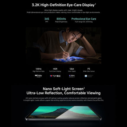 Xiaomi Pad 9 Tablet 11.2 Pulgadas 12GB RAM 256GB Almacenamiento Snapdragon 8s Gen4