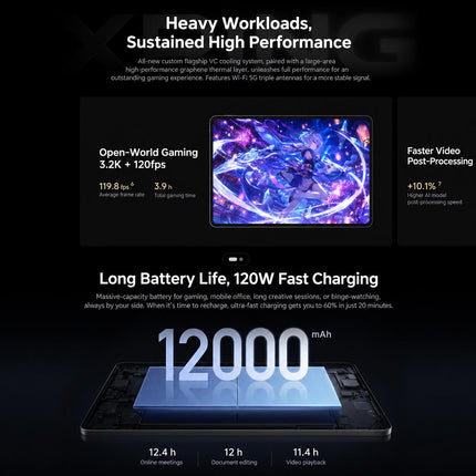 Xiaomi Pad 9 Pro Max Tablet 13.3 Pulgadas 3.4K 144Hz 16GB RAM 1TB ROM Roja