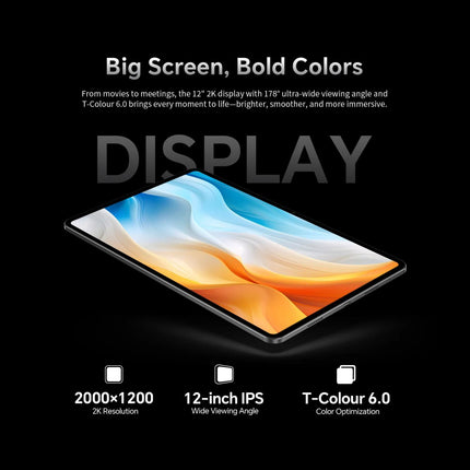 Teclast T60 Pro Tablet Android 15 12 Pulgadas 8GB RAM 128GB ROM 4G LTE Dual SIM