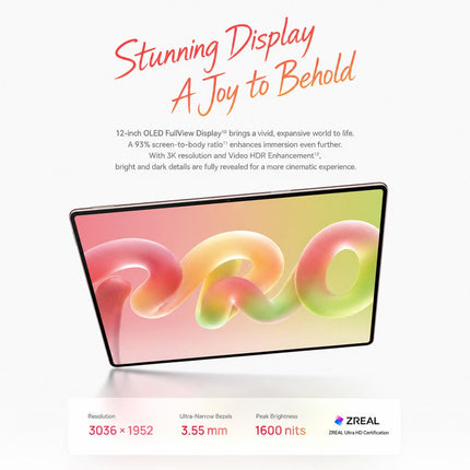 HUAWEI MatePad Pro 12 Pulgadas Tablet OLED 144Hz 12GB RAM 256GB ROM WiFi