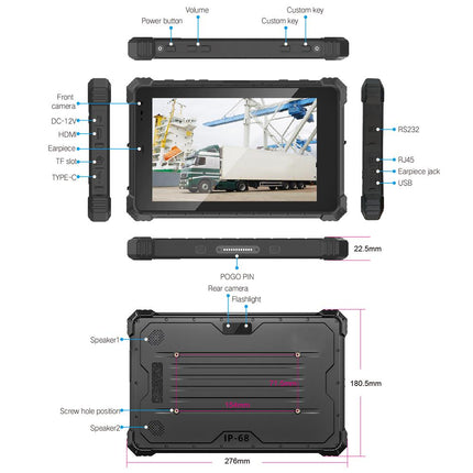 CENAVA W10N Tablet Resistente IP68 10.1 Pulgadas 8GB RAM 128GB ROM Windows 11 Intel Quad Core