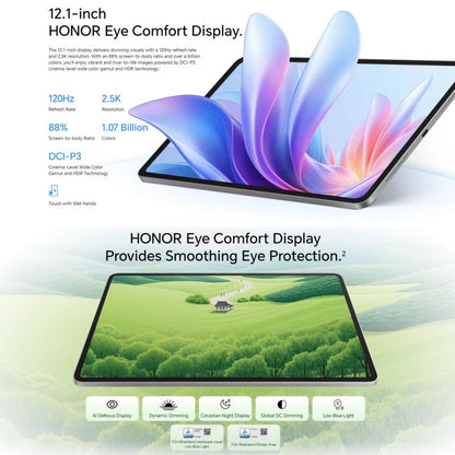Honor Pad 10 Tablet WiFi 12.1 Pulgadas 8GB+256GB Snapdragon 7 Gen3 Pantalla 120Hz