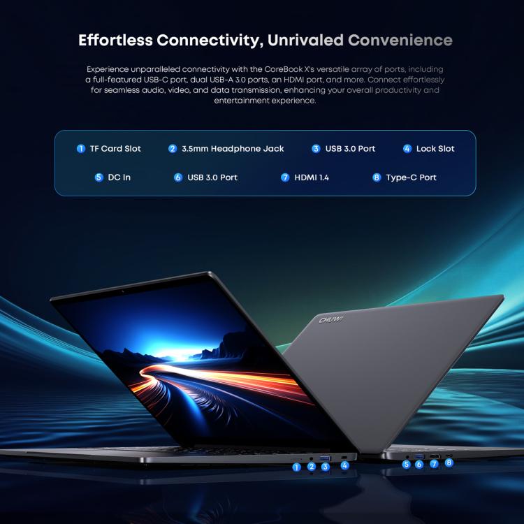 CHUWI CoreBook X Portátil 14 Pulgadas i9-13900HK 32GB 1TB Windows 11 Wi-Fi 6