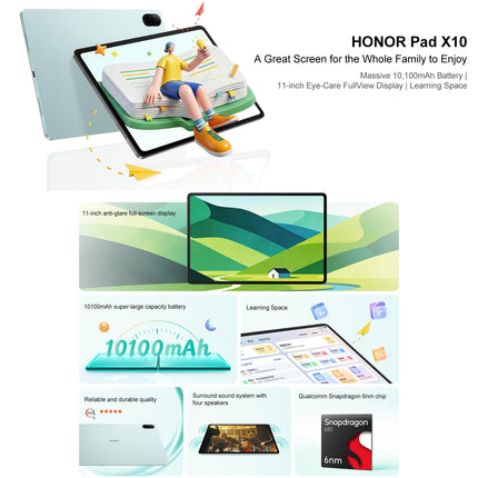 Honor Pad X10 Tablet PC 11 pulgadas 8GB 256GB MagicOS 10 Grey