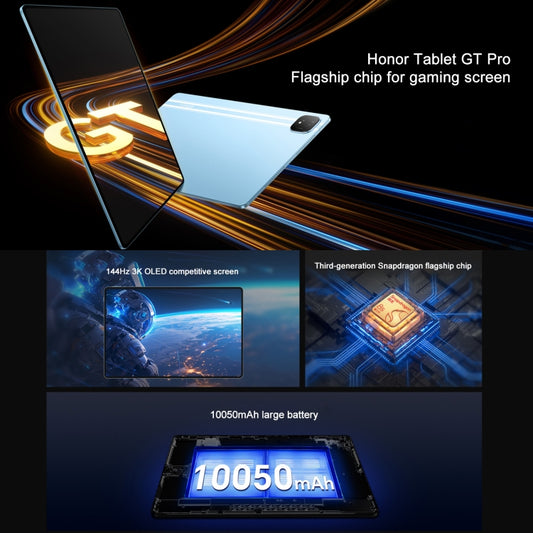 Tableta Honor Pad GT Pro WiFi de 12,3 pulgadas, 8 GB + 256 GB, MagicOS 8.0.1, Qualcomm Snapdragon 8s Gen 3 Octa Core, 8GB+256GB