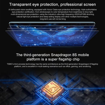 Tableta Honor Pad GT Pro WiFi de 12,3 pulgadas, 12 GB + 256 GB, MagicOS 8.0.1, Qualcomm Snapdragon 8s Gen 3 Octa Core, 12GB+256GB