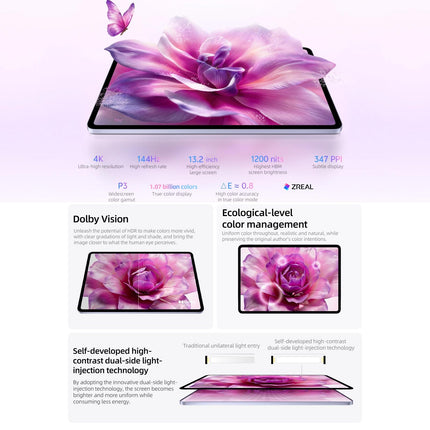 vivo Pad6 Pro Tablet 13.2" 12GB 256GB 4K Snapdragon 8 Elite