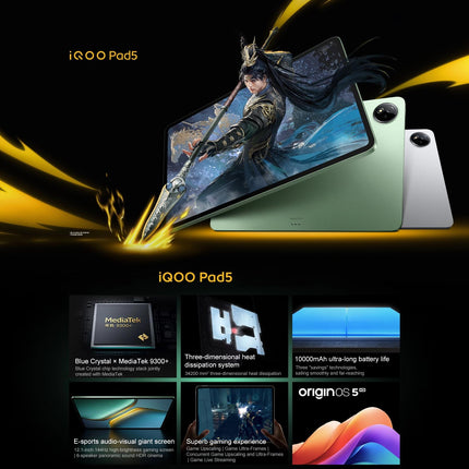 vivo iQOO Pad5 Tablet PC 12.1 pulgadas 8GB 128GB 10000mAh