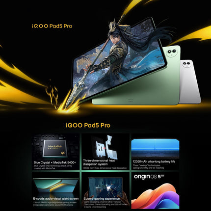 vivo iQOO Pad5 Pro Tablet PC 13 pulgadas 16GB 512GB OriginOS 5