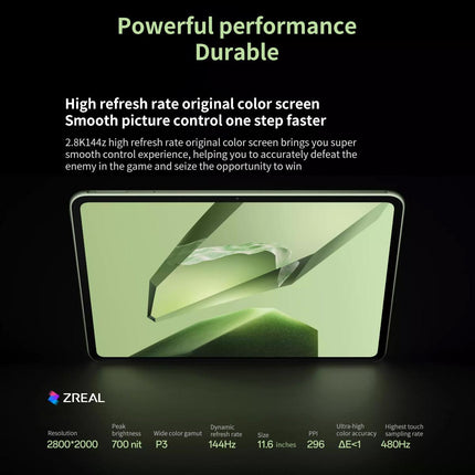 OnePlus Pad Tablet PC 11.61 pulgadas 8GB 256GB 9520mAh Verde