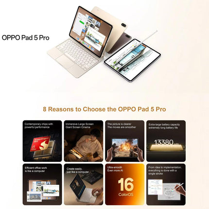 OPPO Pad 5 Pro Tablet PC 13.2 pulgadas 16GB 512GB 13380mAh