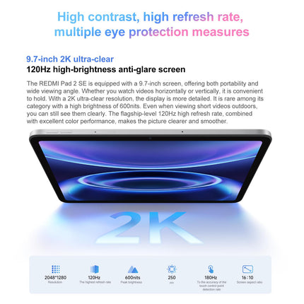 REDMI Pad 2 SE Tablet 9.7" 6GB 128GB Snapdragon 6s HyperOS 3