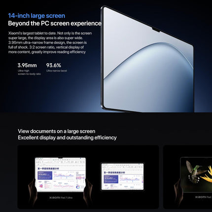 Xiaomi Pad 7 Ultra 14 pulgadas 12GB 512GB pantalla AMOLED 3.2K