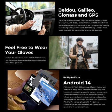 HOTWAV Tab R9 Pro Tableta IP68 6GB+256GB 4G Android 14 by HOTWAV
