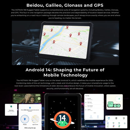 HOTWAV Tab R8 Tableta 4GB+128GB IP68 4G Android 14 Global by HOTWAV