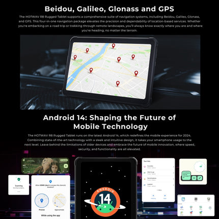HOTWAV Tab R8 Tableta 4GB+128GB IP68 4G Android 14 Global