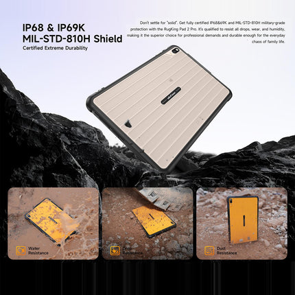 Ulefone Rugking Pad 2 Pro Tablet 10.1" 8GB 128GB IP68 Amarillo