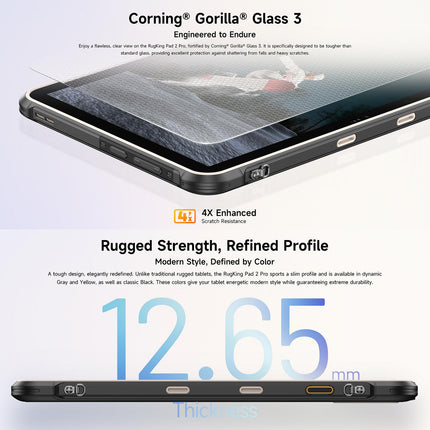 Ulefone Rugking Pad 2 Pro Tablet 10.1" 8GB 128GB IP68 Amarillo