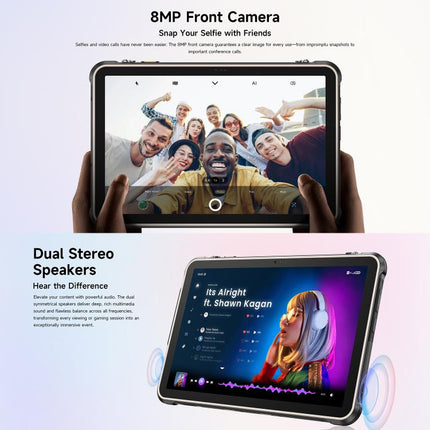 Ulefone Rugking Pad 2 Pro Tablet 8GB+256GB 10.1in Unisoc T7250 Display