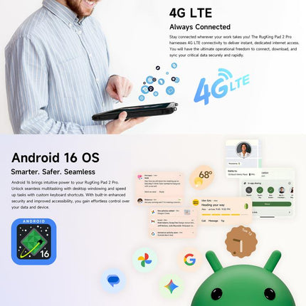 Ulefone Rugking Pad 2 Pro Tablet 8GB+256GB 10.1in Unisoc T7250 Display