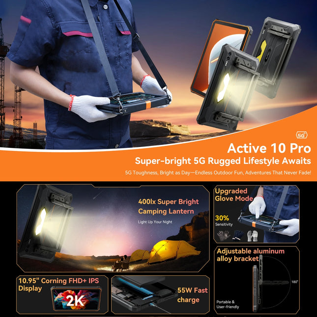 Blackview Active 10 Pro 5G Tablet Resistente 12GB 256GB 10.95