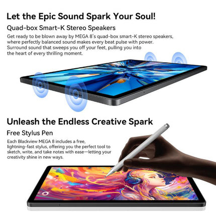 Blackview MEGA 8 Tableta 12GB+256GB 13 Pulgadas 4G Versión Global