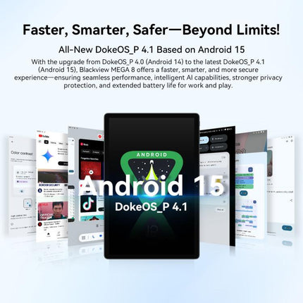 Blackview MEGA 8 Tablet 12GB+512GB 13in Android 15 Unisoc T620 4G Google Play