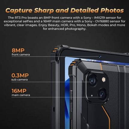 OUKITEL RT3 Pro Tableta IP68 Duradero 4GB128GB 8Pulgadas 4G