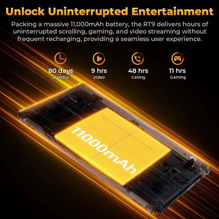 OUKITEL RT9 Tablet Rugged 10.1" 6GB 256GB Android 14 Dual SIM