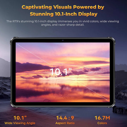 OUKITEL RT9 Tablet Rugged 10.1" 6GB 256GB Android 14 Dual SIM