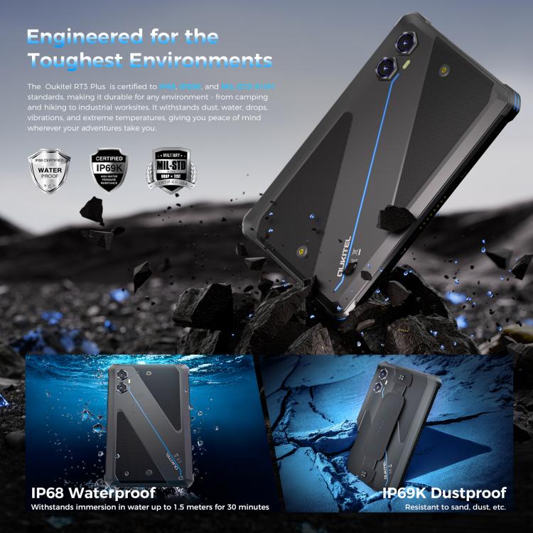 OUKITEL RT3 Plus Tableta Resistente 4G 4GB+128GB IP68 UE Plug by OUKITEL