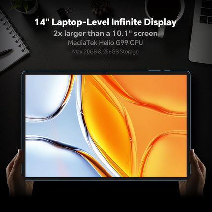 Teclast T70 Tablet PC 14 Pulgadas 8GB RAM 128GB Almacenamiento Android 15 Helio G99 Dual SIM