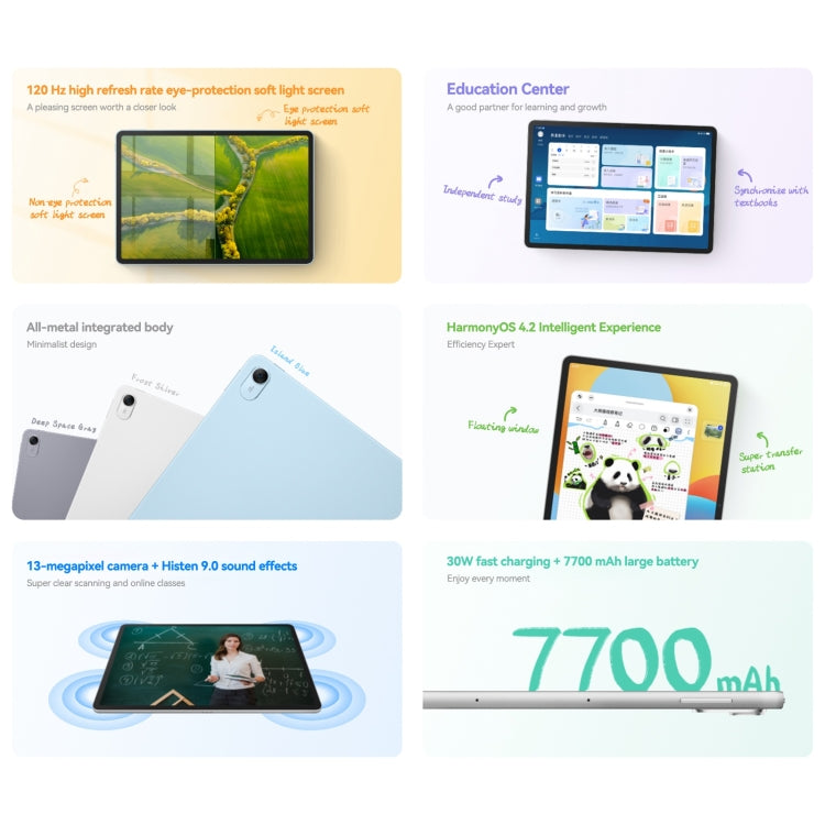 HUAWEI MatePad 11.5 2024, WiFi 8GB+256GB 120Hz HarmonyOS 4.2 Histen 9.0 Hisilicon Kirin 8000, 8GB+256GB