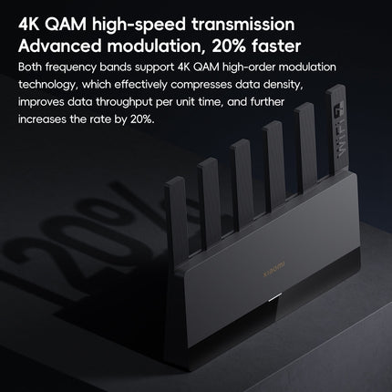 Xiaomi Router BE6500 WiFi 7 Dual Banda 2.4GHz 5GHz 4 Núcleos 2.5G Puerto US Plug Negro