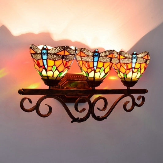 YWXLight Libélula Tres Cabezas Lámpara de Pared Retro
