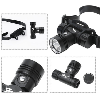 YWXLight Linterna de Buceo 60m Indicador de Batería