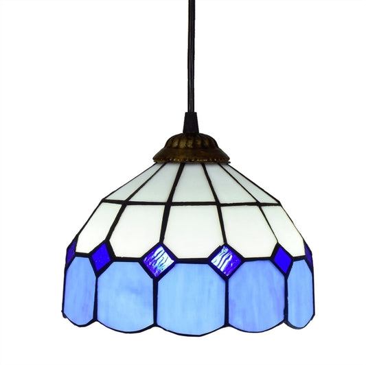 LuminaBar Lámpara Colgante Bar Vidrieras 8 Pulgadas Estilo