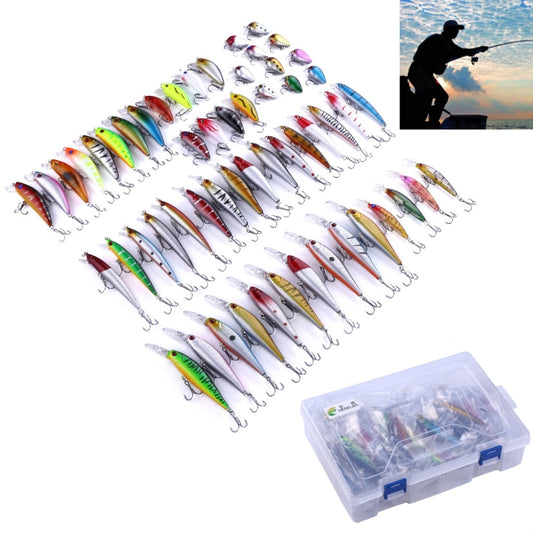HENGJIA Set056 56 Pcs Señuelos De Pesca Lentejuelas Metalicas 3 A 10 Cm En Caja