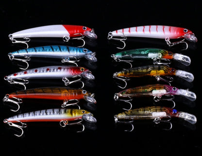 HENGJIA Set056 56 Pcs Señuelos De Pesca Lentejuelas Metalicas 3 A 10 Cm En Caja