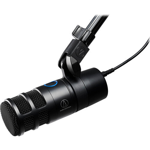 Audio-Technica AT2040USB Micrófono Dinámico USB para Podcast con Patrón Hipercardioide y Brazo de Transmisión
